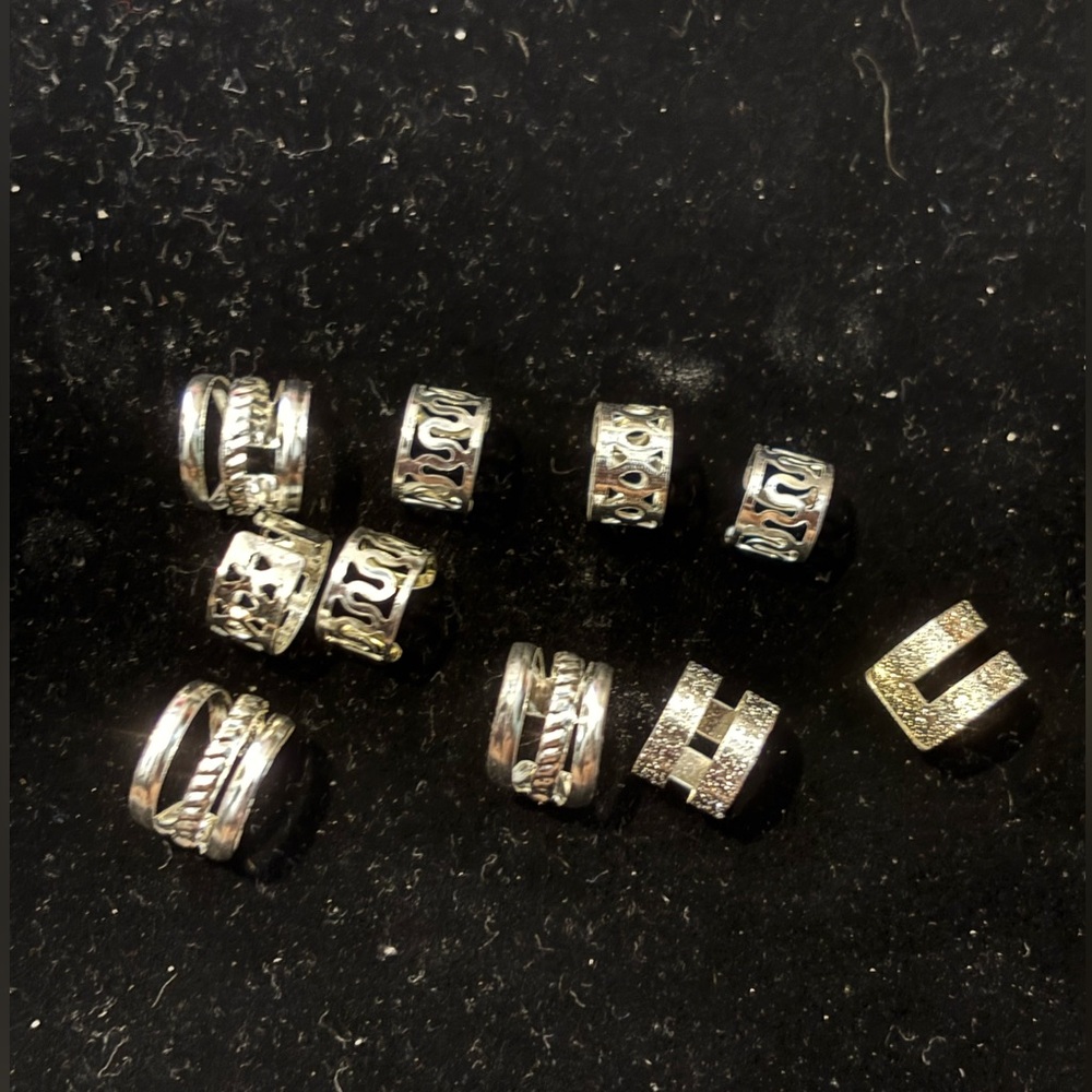 Eleven Silver tone ear cuffs new